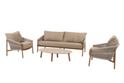 Milos lounge set amber with Salute table ellips - Complete Set