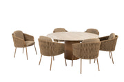 Molina dining set amber with Colorado dining table amber 160cm - Complete Set