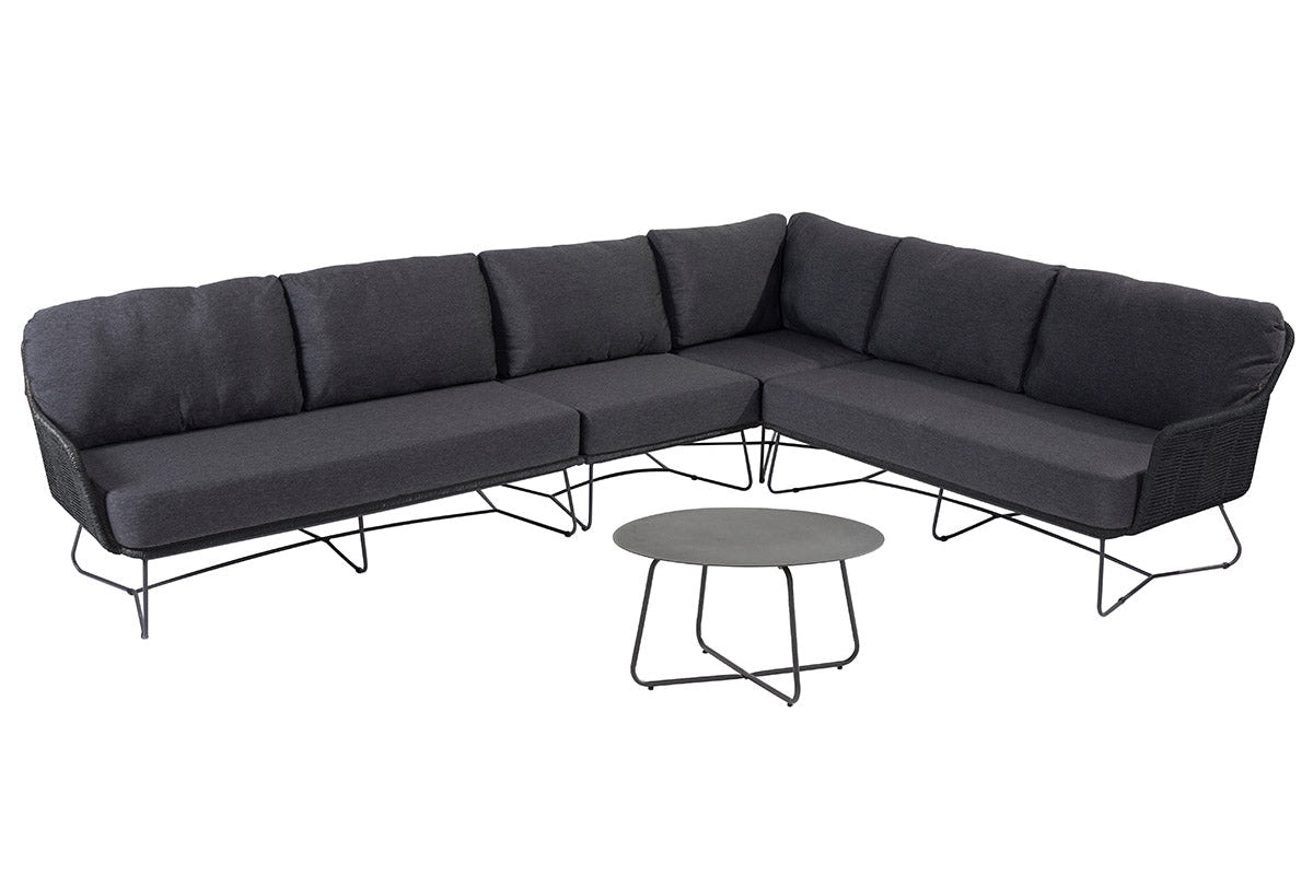 Taste 4SO Belmond Lounge-Set anthrazit + Dali Couchtisch ⌀73 cm