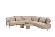 Mykonos modular corner lounge set latte with Sofie tables - Complete Set