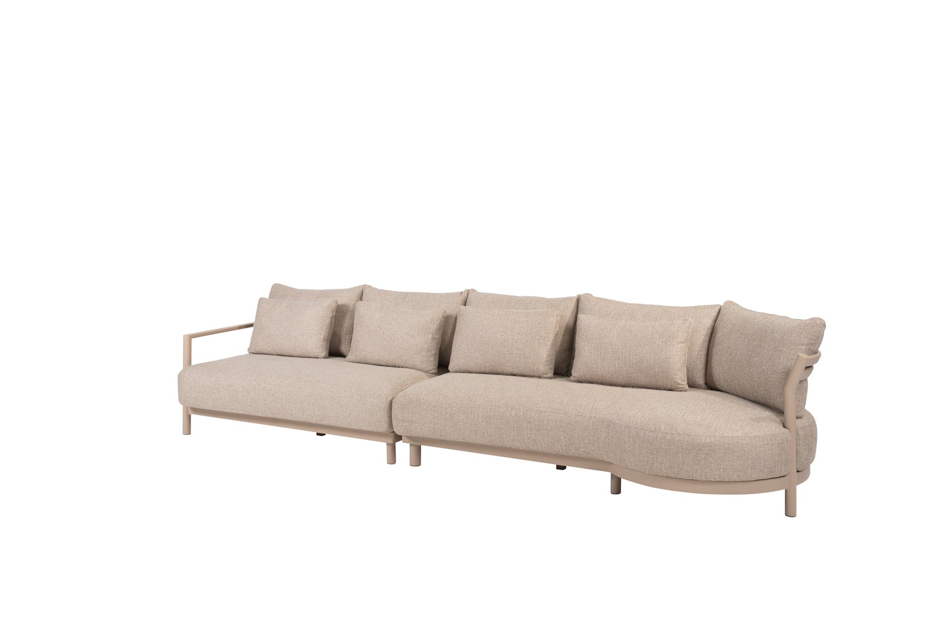 Mykonos modular bench latte without tables - Complete Set