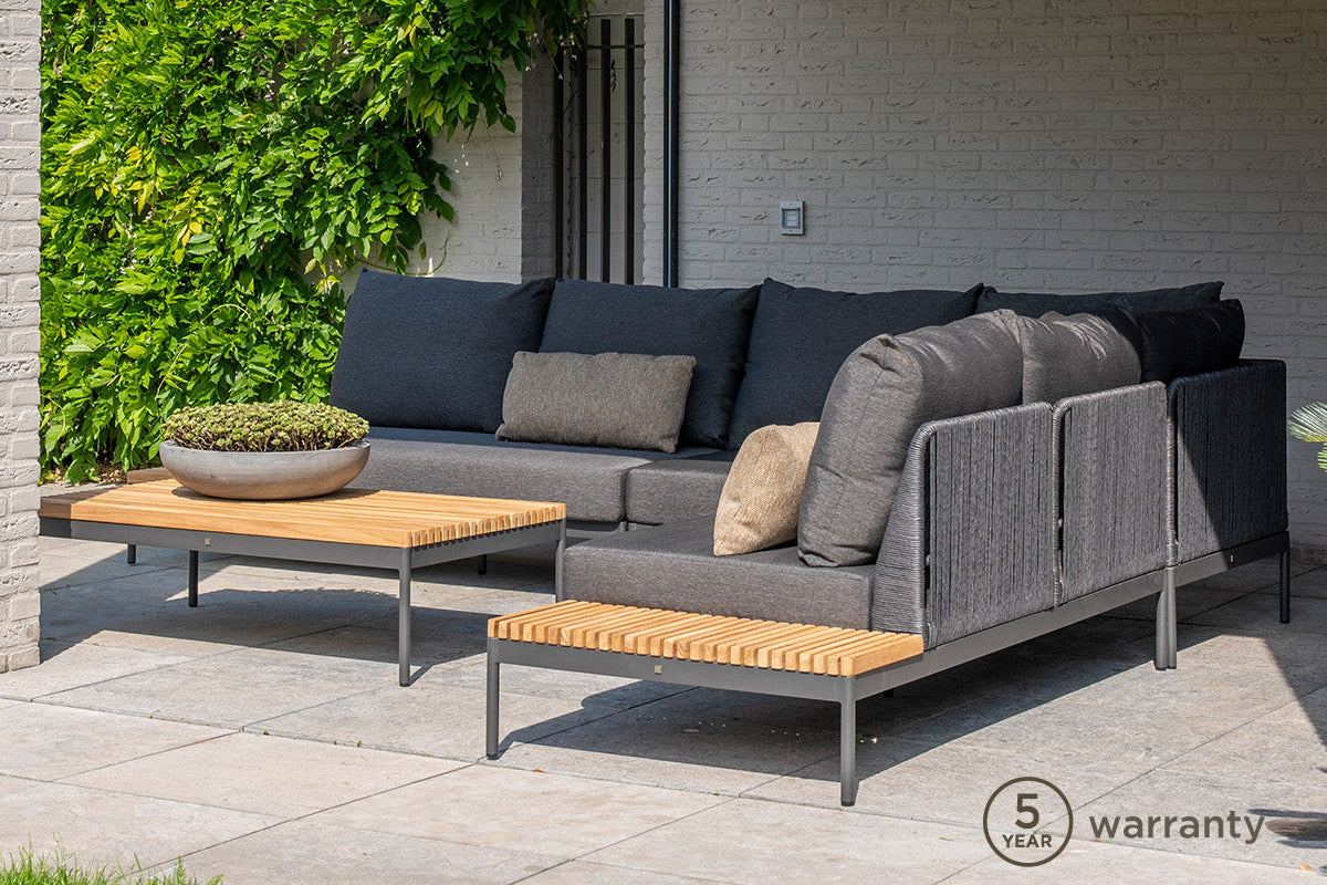 Taste 4SO Sakura Lounge-Set grau mit Sakura Couchtisch 120x70 cm