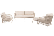 Puccini living set with footstool Latte without table - Complete Set