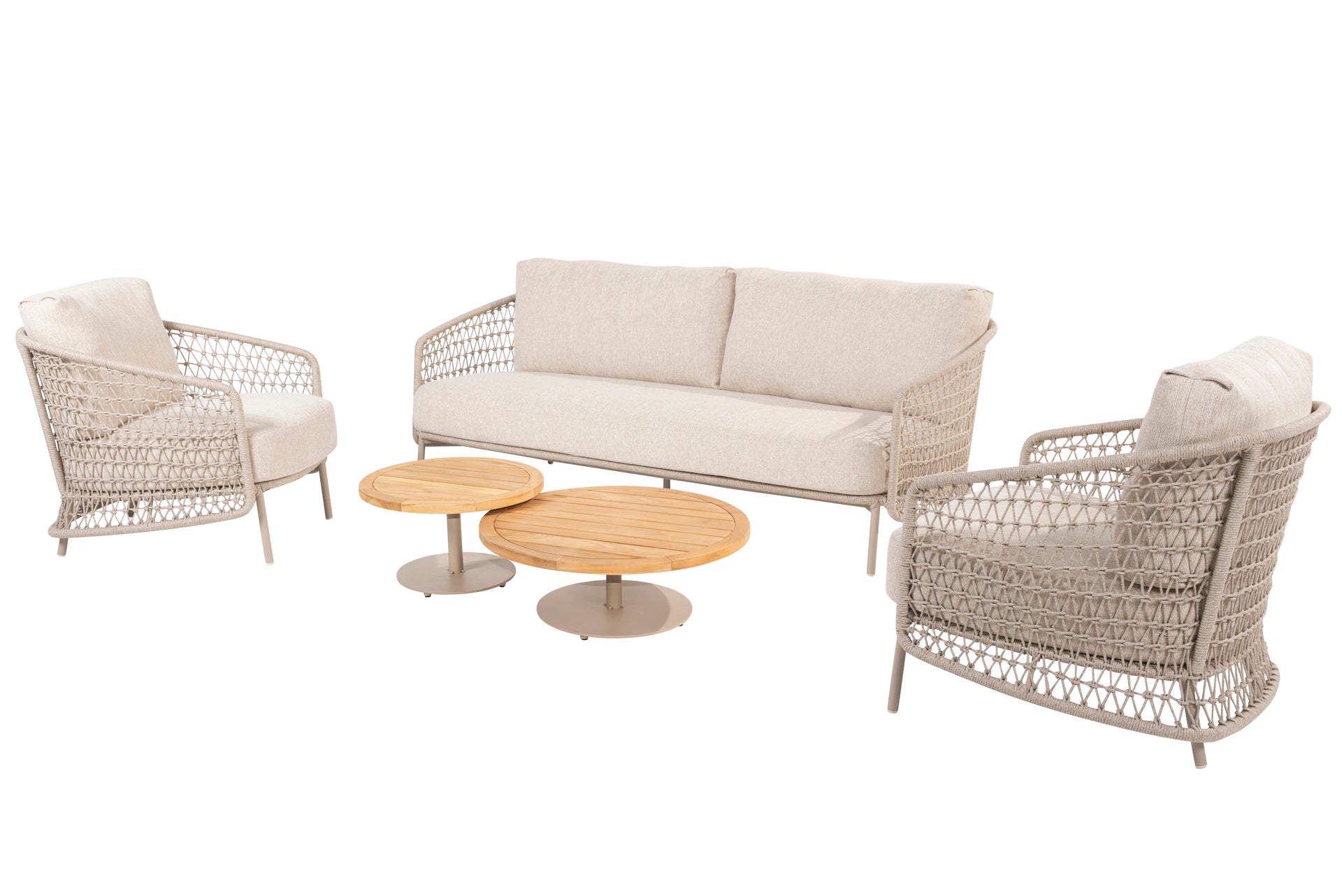 Puccini living set Latte with Volta tables Latte - Complete Set