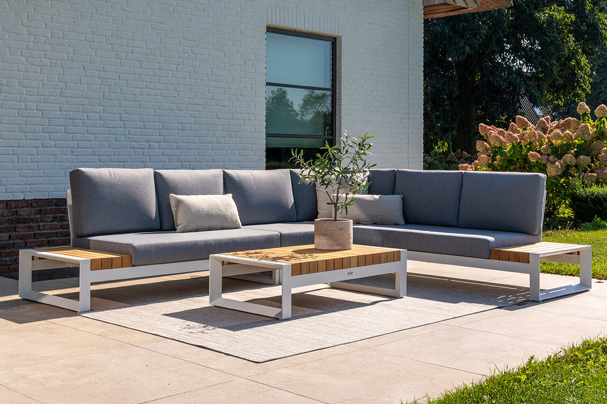 Taste 4SO Matisse Lounge-Set weiß mit Matisse Couchtisch 120x65 cm