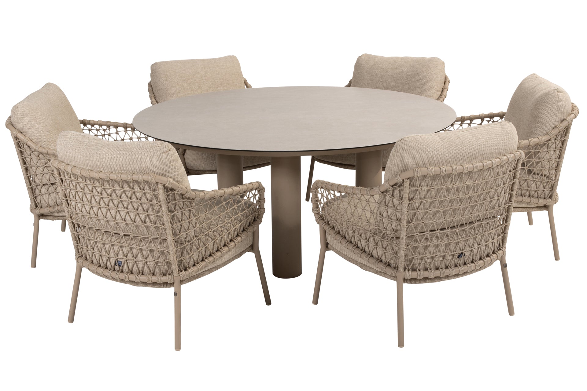 Sardinia low dining set with Donato table 160cm - Complete Set