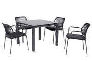 Barista dining set anthracite with Goa table 95x95cm HPL slate anthracite - Complete Set