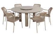 Barista dining set with Donato dining table 160cm Latte - Complete Set