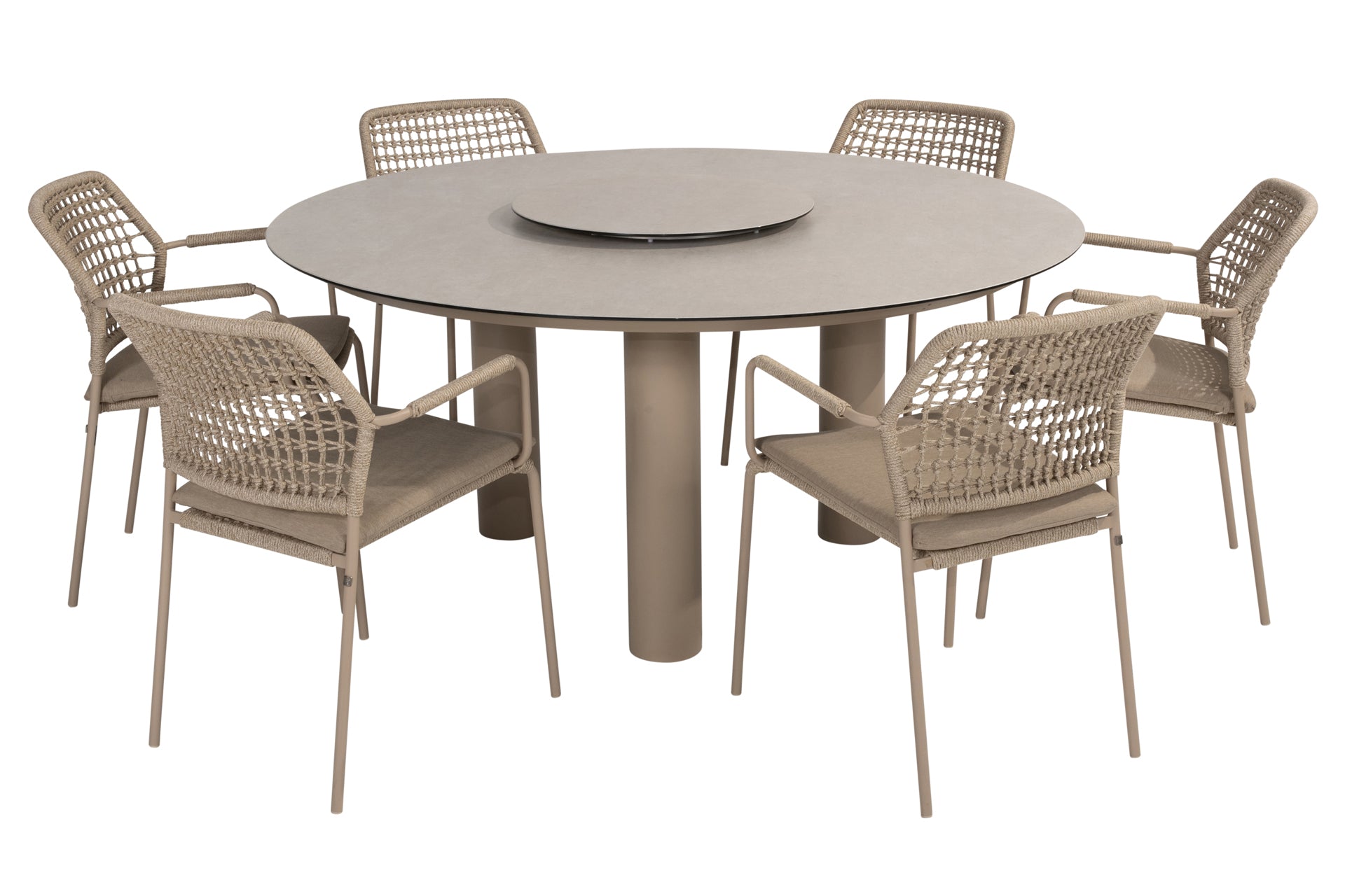 Barista dining set with Donato dining table 160cm Latte - Complete Set