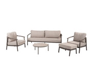 Barolo lounge set terre with footstool and Vic table - Complete Set