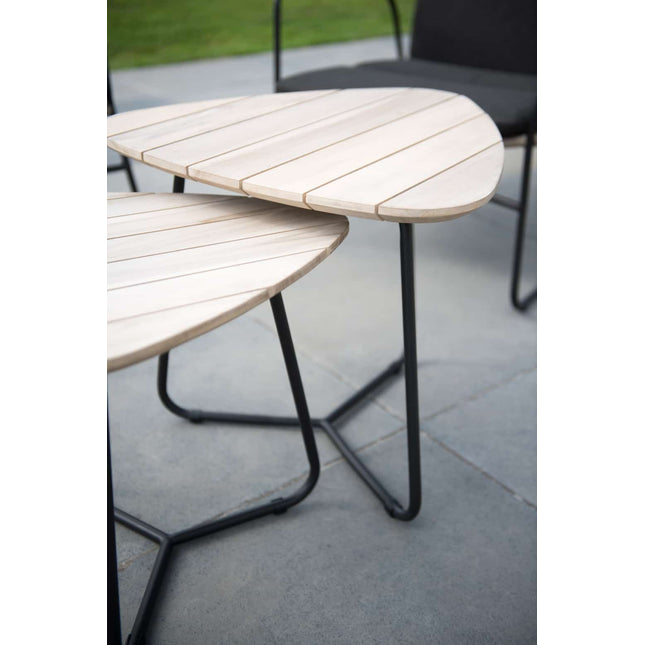 4 Seasons Outdoor Axel Side Tische Triangle Teak (Set von 2)