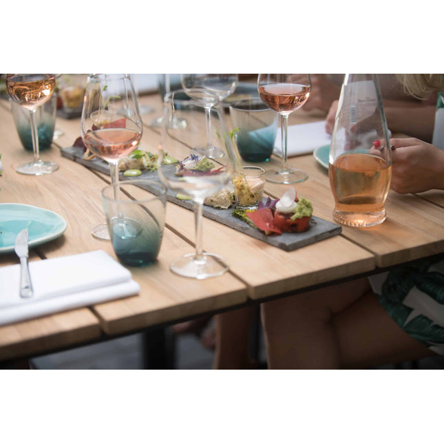 4 Seasons Outdoor Goa Teak Tabelle 220 cm Aluminiumbasis