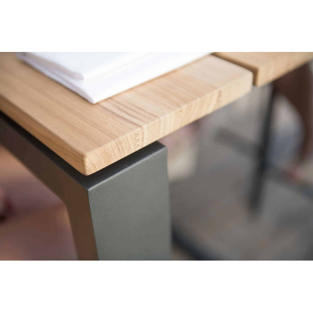 4 Seasons Outdoor Goa Teak Tabelle 220 cm Aluminiumbasis