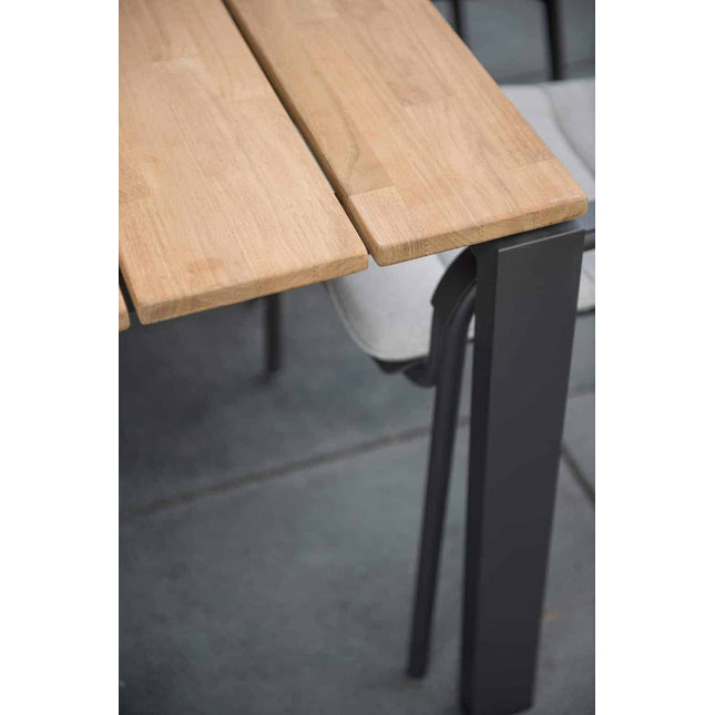 4 Seasons Outdoor Goa Teak Tabelle 220 cm Aluminiumbasis