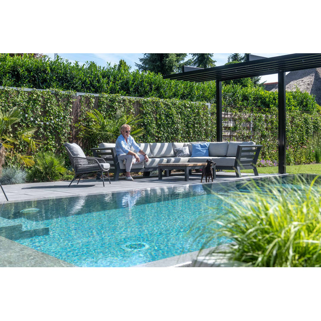 4 Seasons Outdoor Meteoro Lounge Set + Mitte + Capitol Couchtabelle 90 x 90 cm