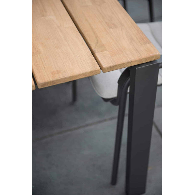 4 Seasons Outdoor Goa Teak Tabelle 220 cm Aluminiumbasis