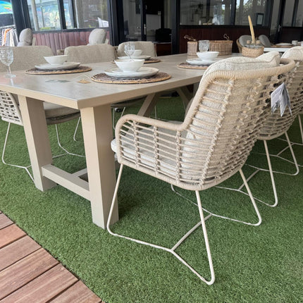 4 Seasons Outdoor Diva Garden table with ceramic table top and aluminum frame - 240 cm