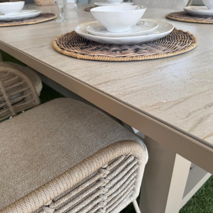 4 Seasons Outdoor Diva Garden table with ceramic table top and aluminum frame - 240 cm