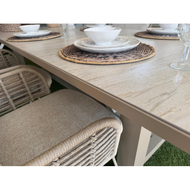 4 Seasons Outdoor Diva Garden table with ceramic table top and aluminum frame - 240 cm