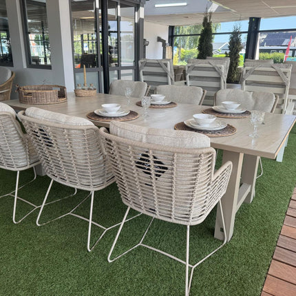 4 Seasons Outdoor Diva Garden table with ceramic table top and aluminum frame - 240 cm
