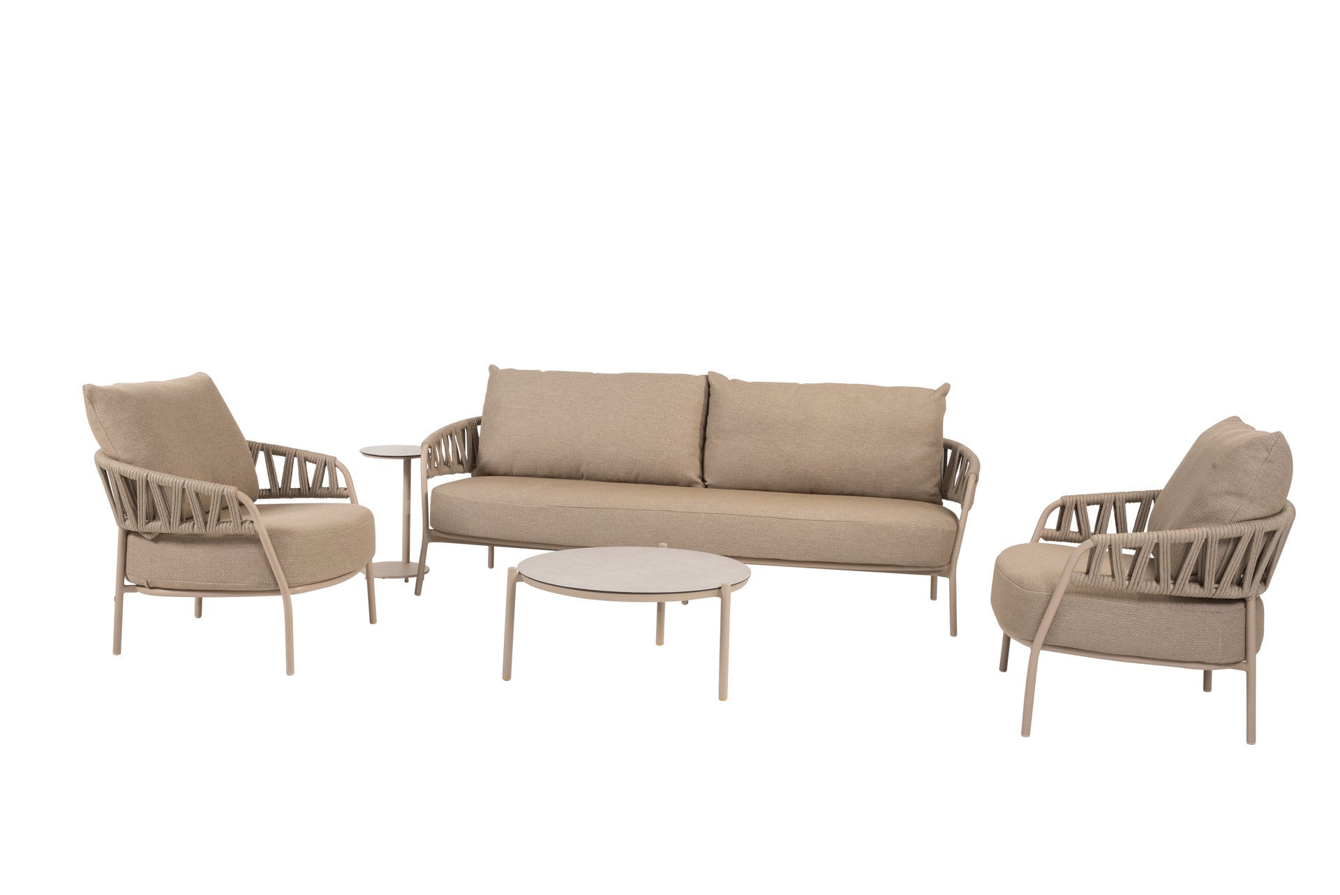 Calma lounge set latte with Vic tables - Complete Set