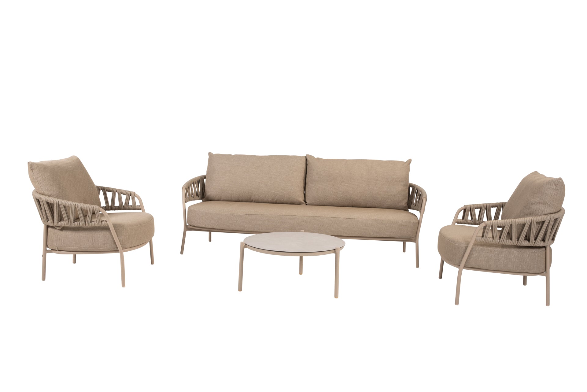 Calma lounge set latte with Vic table - Complete Set