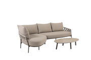 Calma modular chaise longue terre with Salute table ellips - Complete Set