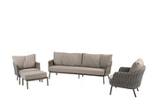 Cannes lounge set terre with footstool - Complete Set