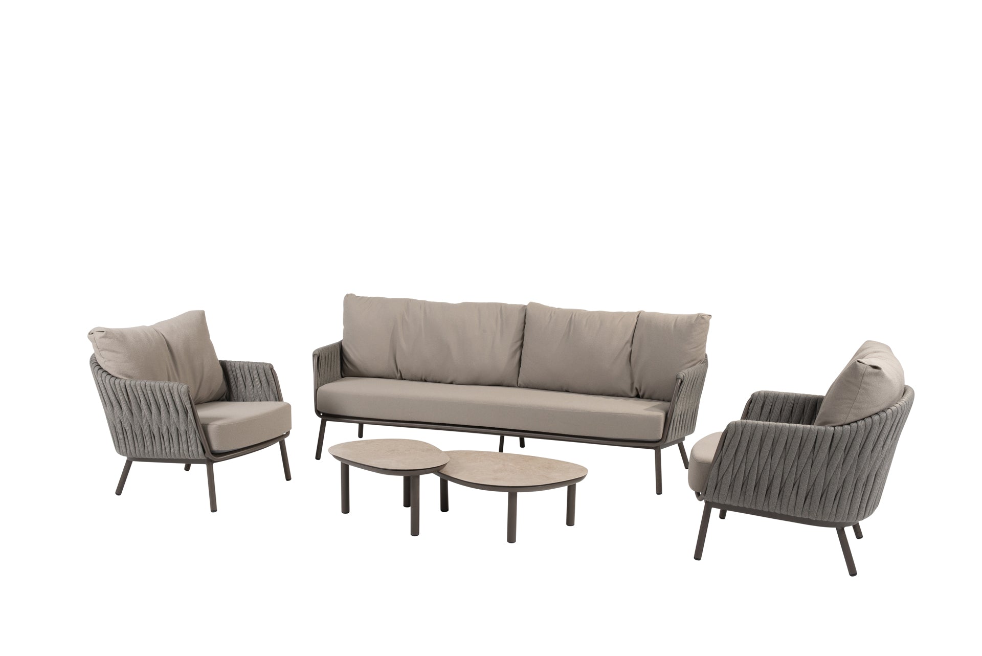 Cannes lounge set terre with Monroe tables - Complete Set