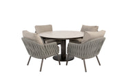 Cannes low dining set terre with Sarah low dining table terre - Complete Set