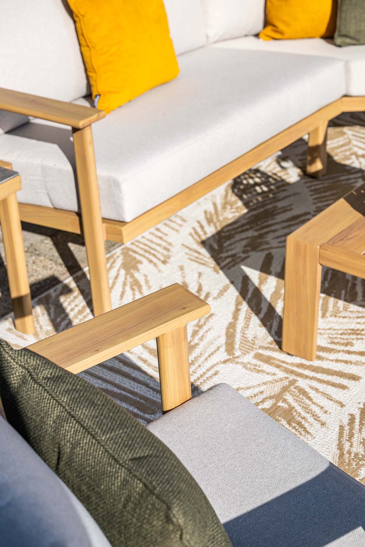 Garden Impressions Chicago loungeset 5-delig aluminium frame teak look - afbeelding 2