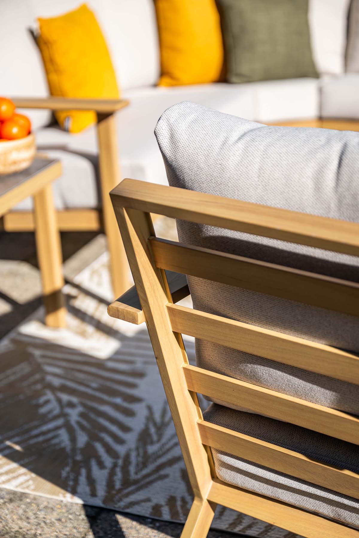 Garden Impressions Chicago loungeset 5-delig aluminium frame teak look - afbeelding 4