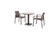 Cortina bistro set terre with Manolo dining table printed ceramic top 75x75 terre - Complete Set