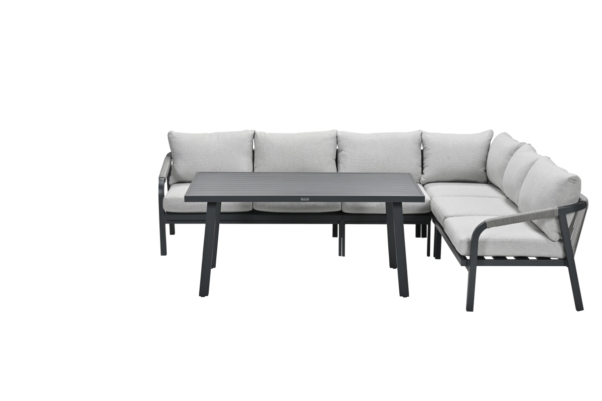 Garden Impressions Monti Lounge-Diningset 5-teilig Aluminiumrahmen mit Rope