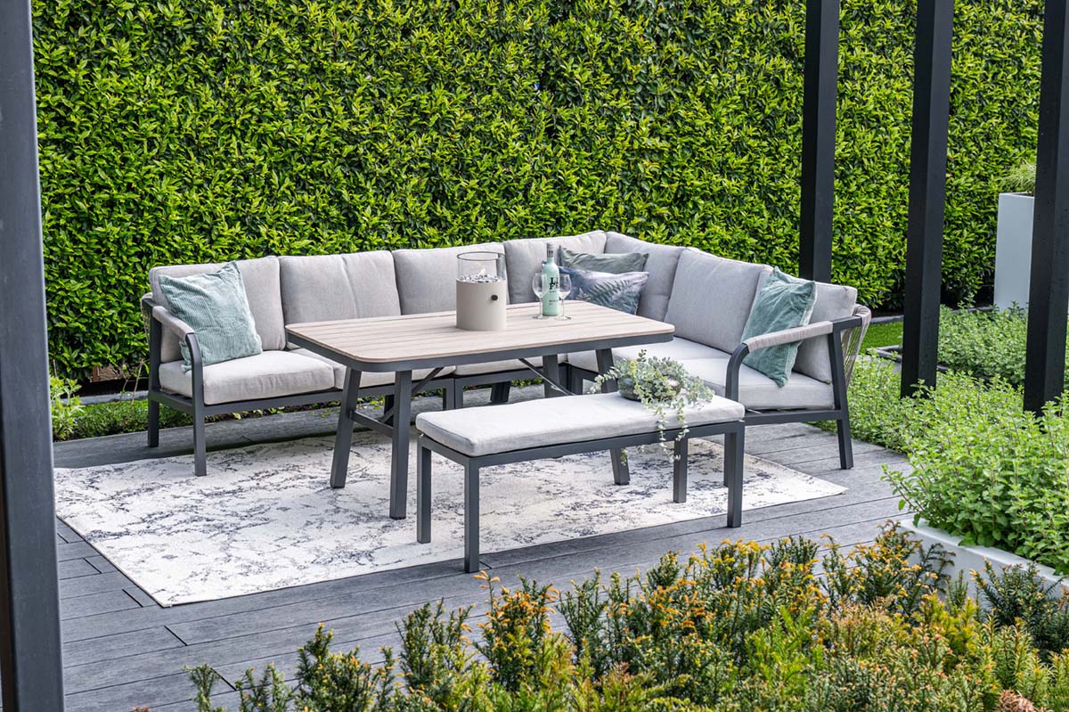 Garden Impressions Monti lounge-diningset 5-delig aluminium frame met rope - afbeelding 3