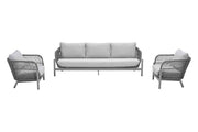 Garden Impressions Catanzaro loungeset 3-delig aluminium frame met rope
