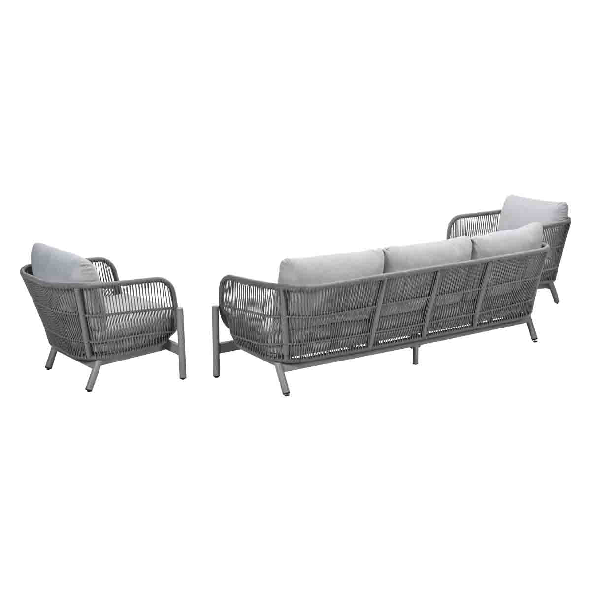 Garden Impressions Catanzaro loungeset 3-delig aluminium frame met rope - afbeelding 5