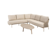 Florence modular corner lounge set latte with Salute table ellips - Complete Set