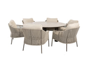 Florence low dining set terre with Donato low dining terre 160 cm - Complete Set