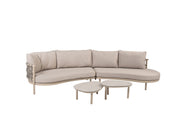Piacenza modular bench latte with Monroe tables - Complete Set