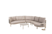 Piacenza modular corner lounge set latte with Vic tables - Complete Set