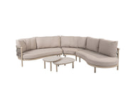 Piacenza modular corner lounge set latte with Monroe tables - Complete Set