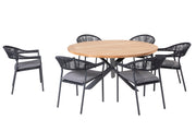Sienna dining set with Prado table 160cm - Complete Set