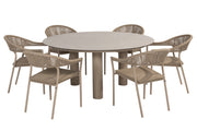 Sienna dining set Latte with Donato dining table 160cm - Complete Set
