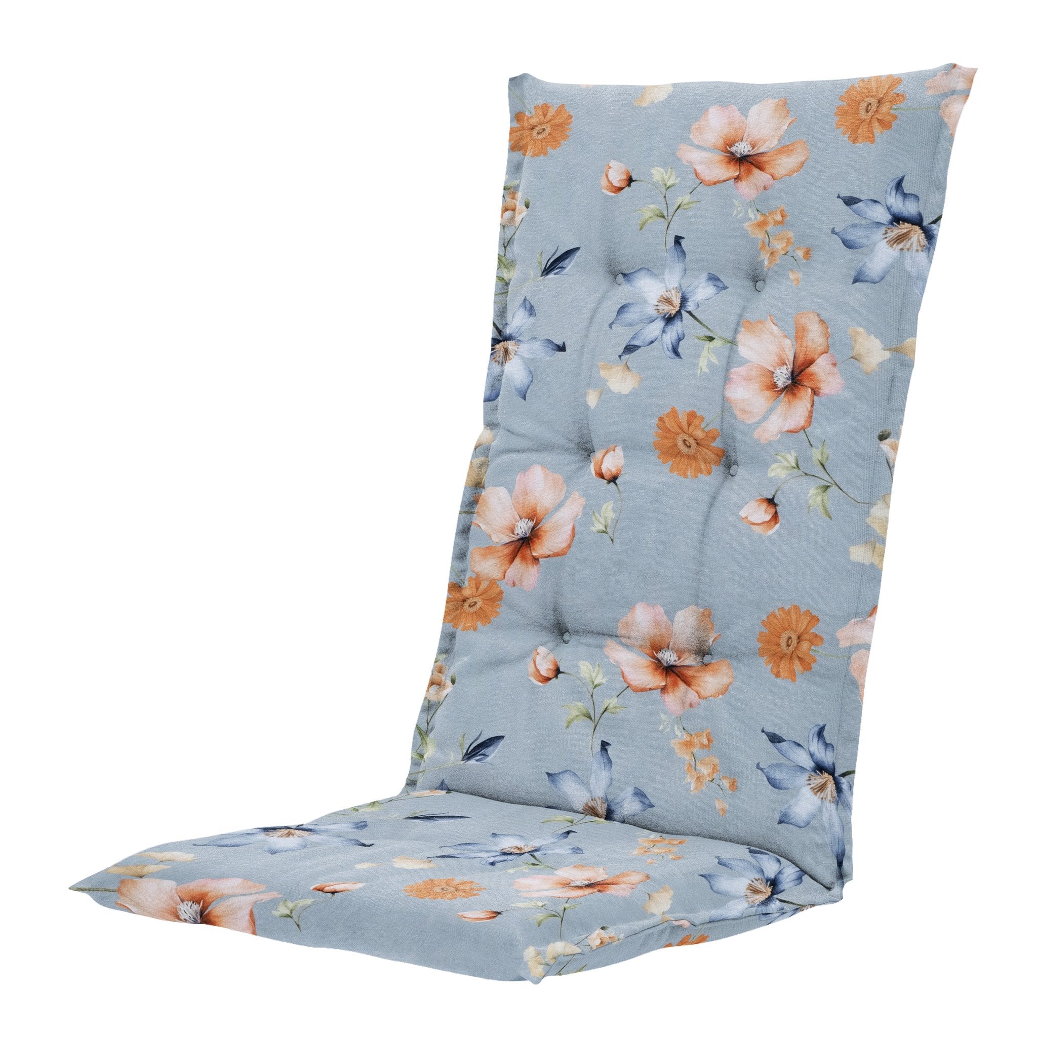 Madison Florina hoge rug rugkussen 123x50 cm - Florina blue