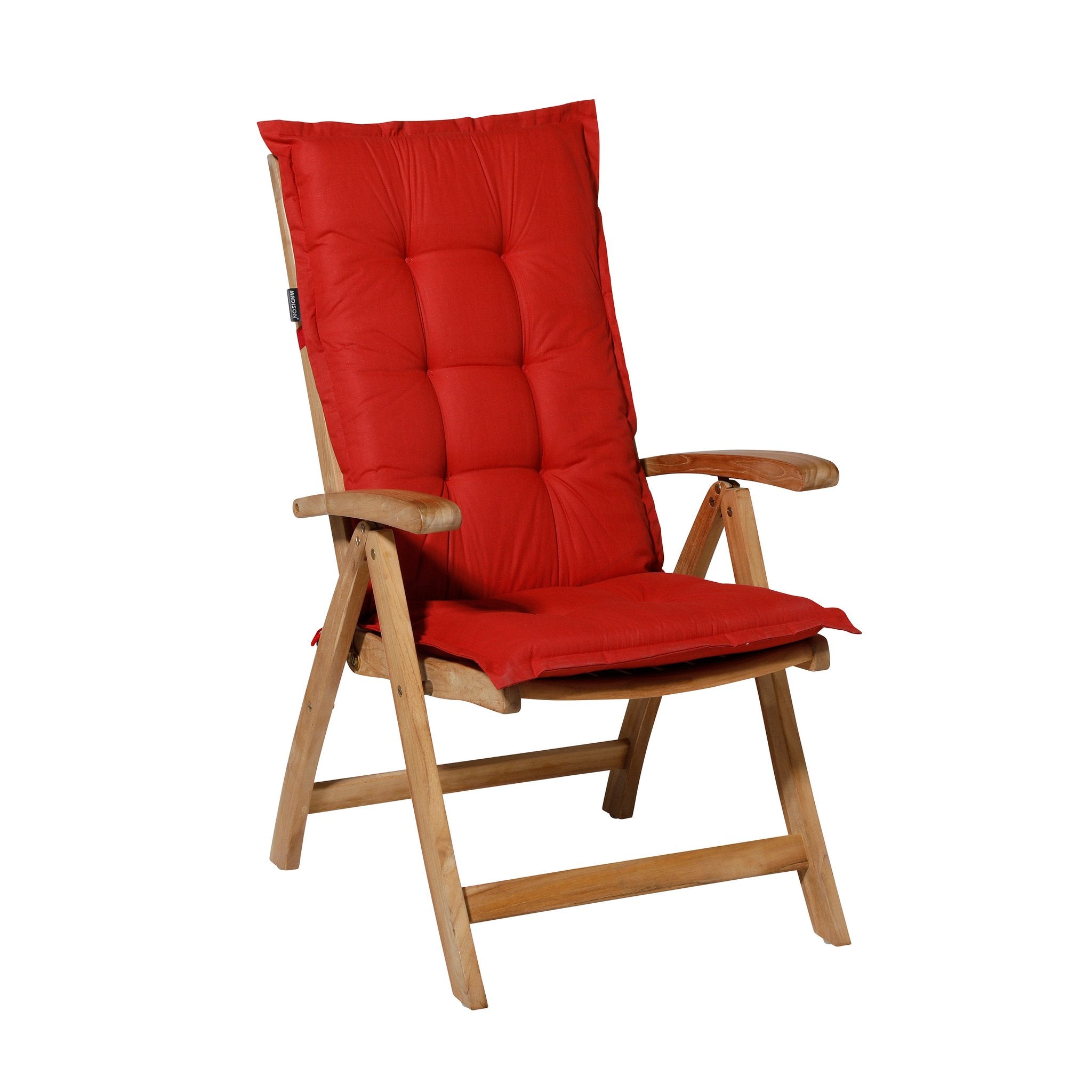 Madison Basic hoge rug basis rugkussen 123x50 cm - Basic red