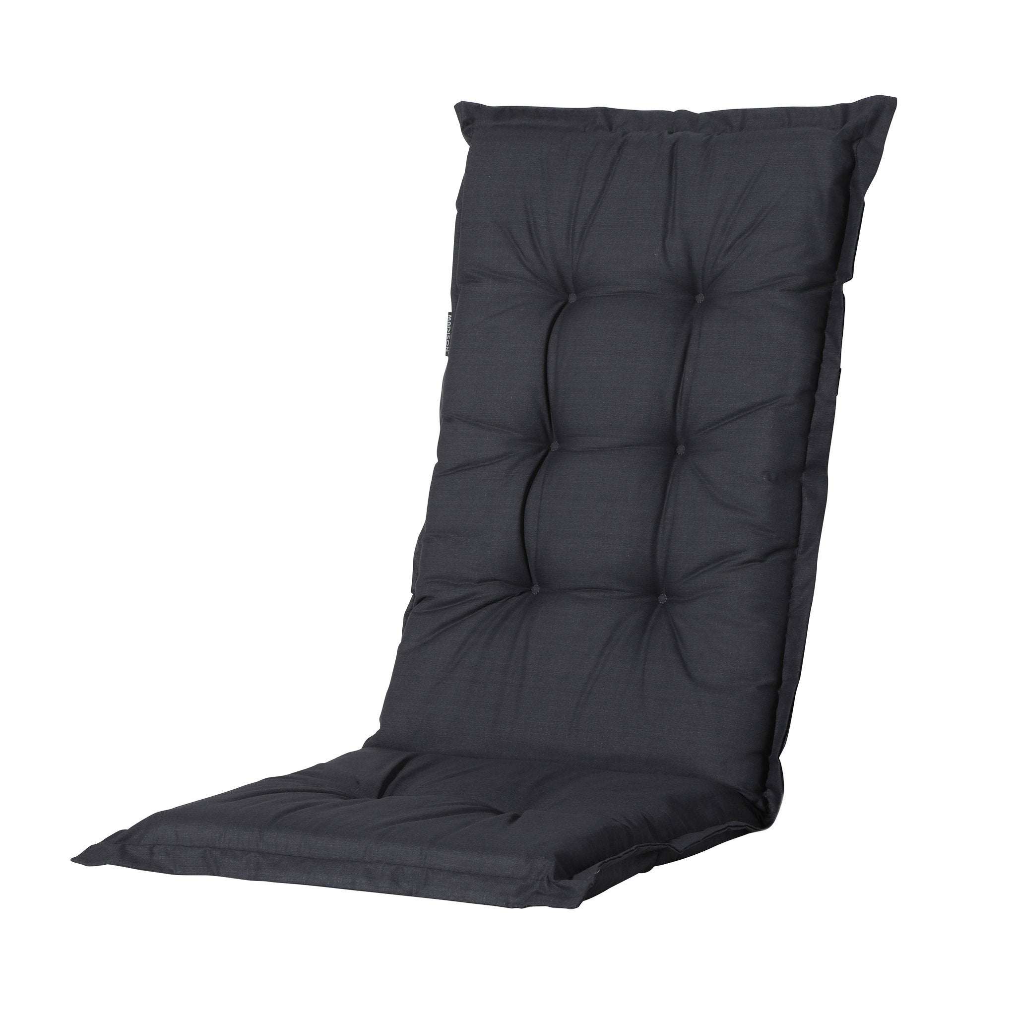 Madison Basic hoge rug basis rugkussen 123x50 cm - Basic black