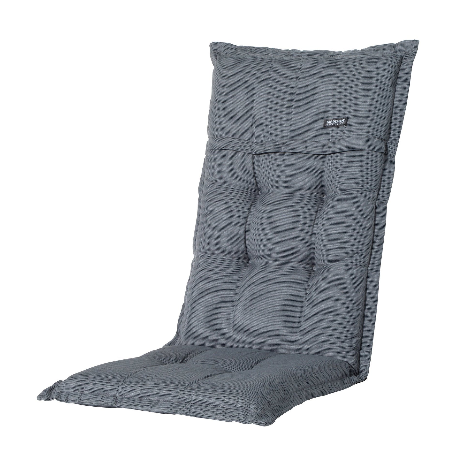 Madison Rib hoge rug basis rugkussen 123x50 cm - Rib grey