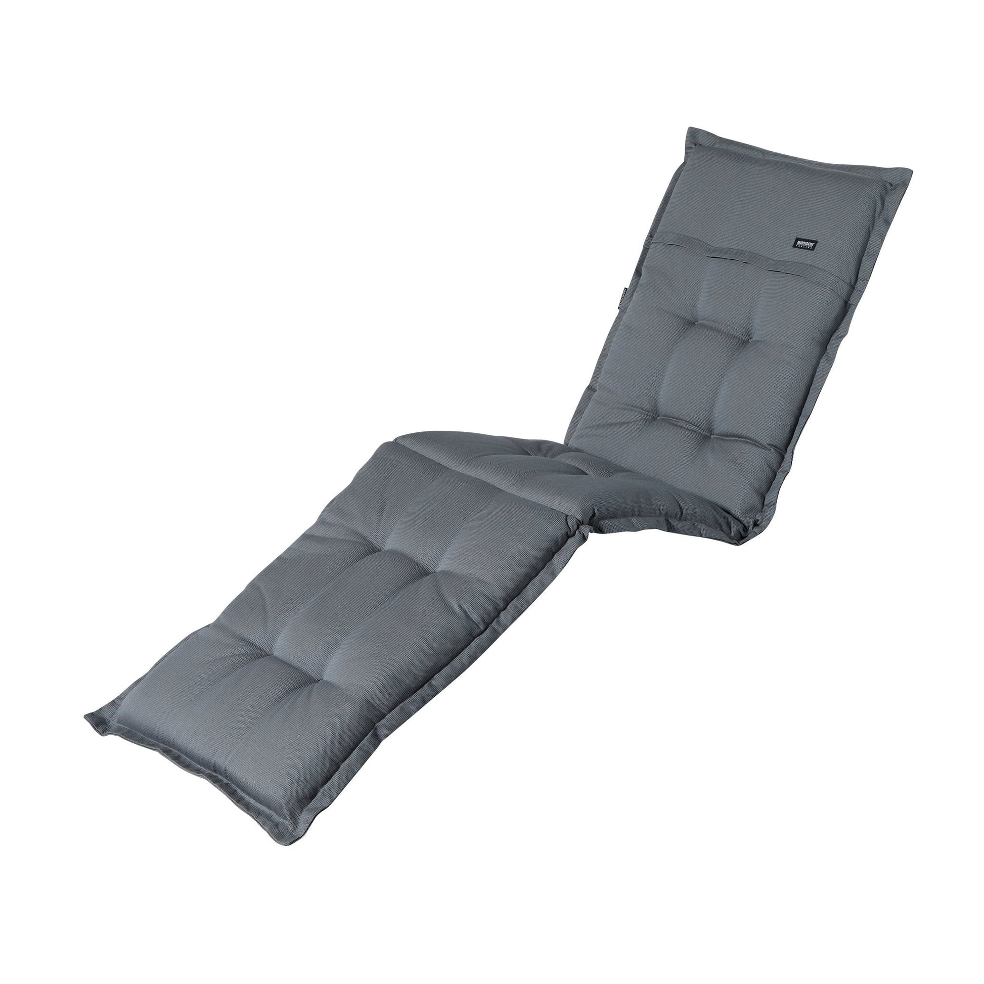 Madison Rib standaard basis ligbedkussen 200x65 cm - Rib grey