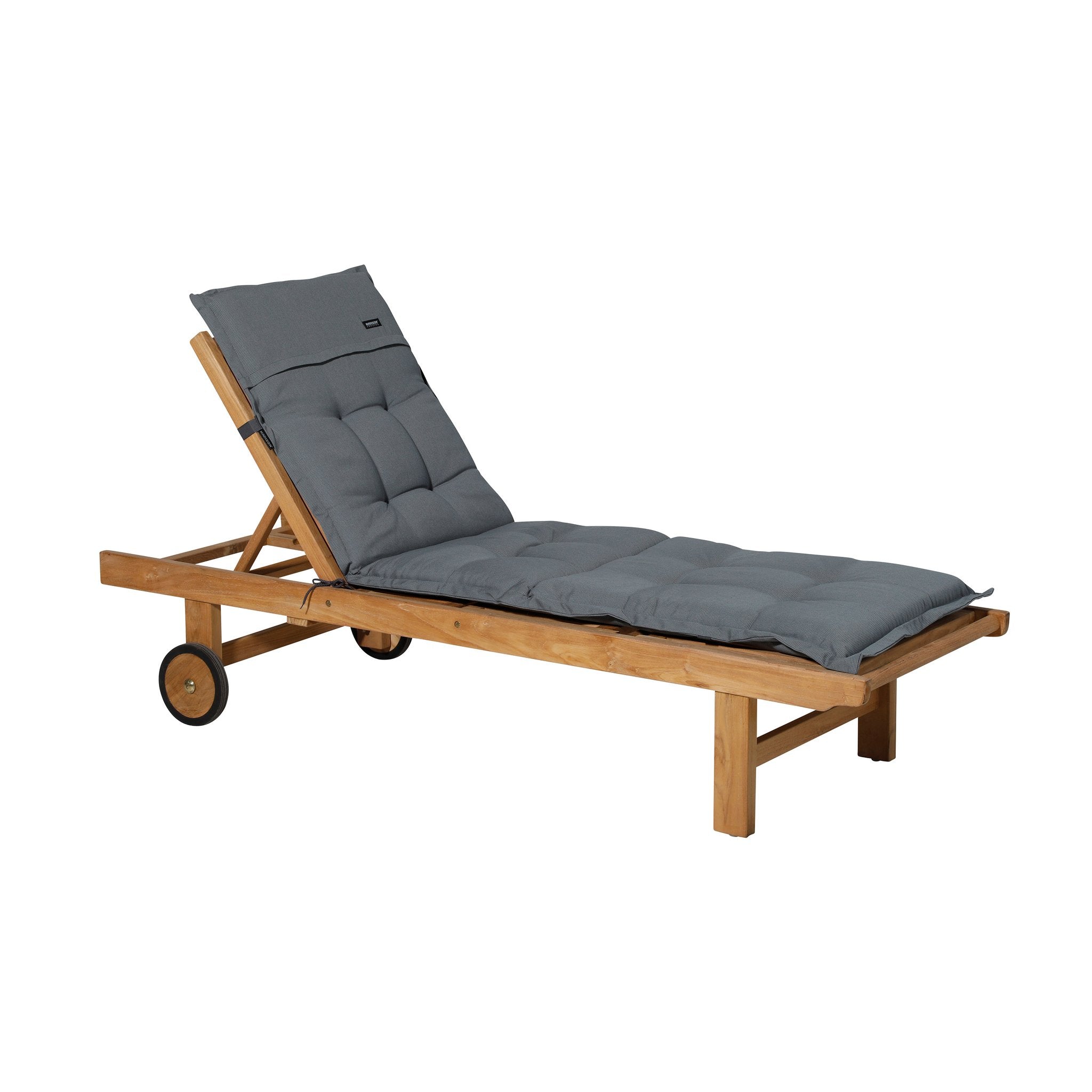 Madison Rib standaard basis ligbedkussen 200x65 cm - Rib grey